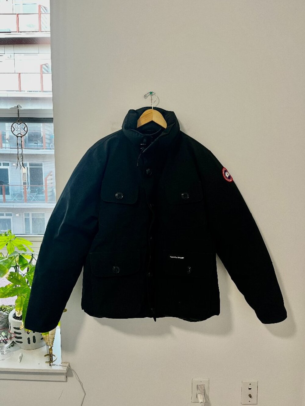 Canada Goose Men's Selkirk Black Down Parka Jacket Size XL
